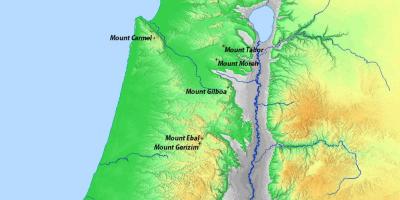 Kaart van israel berge
