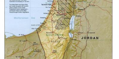 Kaart van israel geografie 