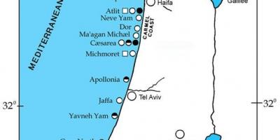 Kaart van israel hawens