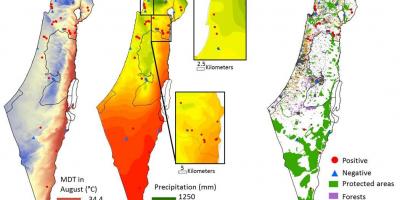 Kaart van israel klimaat