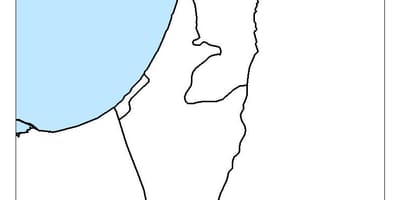 Kaart van israel leeg