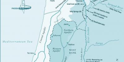 Kaart van israel rivier